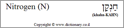 'Nitrogen (N)' in Hebrew 'Nitrogen (N)' in Hebrew